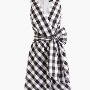 J. Crew Black and White Maxi Dress with Belt